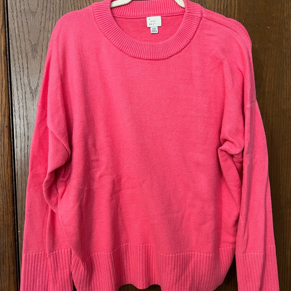 a new day Women's Coral Crew Neck Sweater
